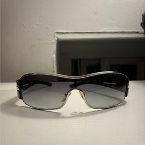 Prada Black and Silver Designer Sunglasses